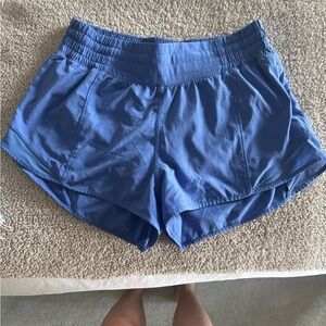 Hotty Hot High-Rise Lined Short 2.5". Size 6. Discontinued blue color.